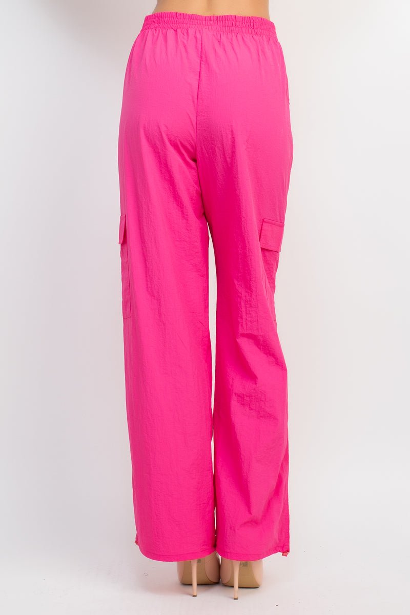 High - rise Cargo Parachute Pants - Flip Flop Dynasty