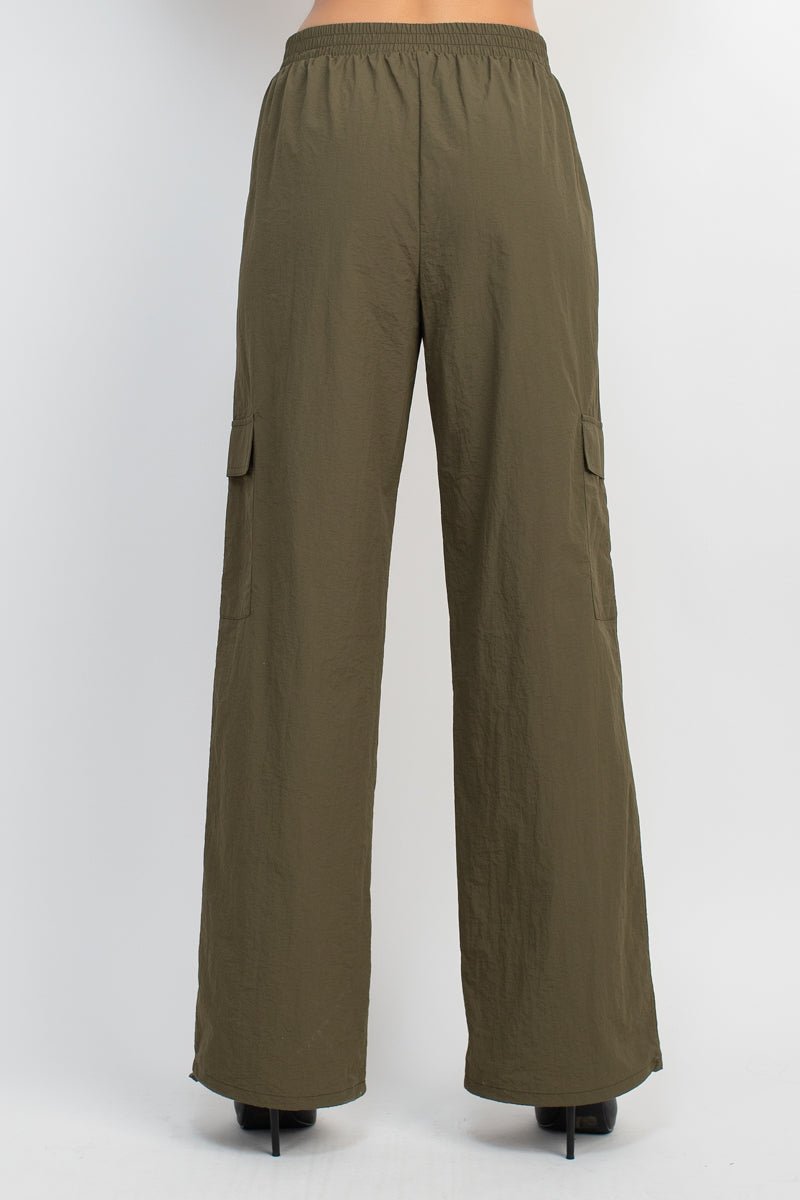 High - rise Cargo Parachute Pants - Flip Flop Dynasty