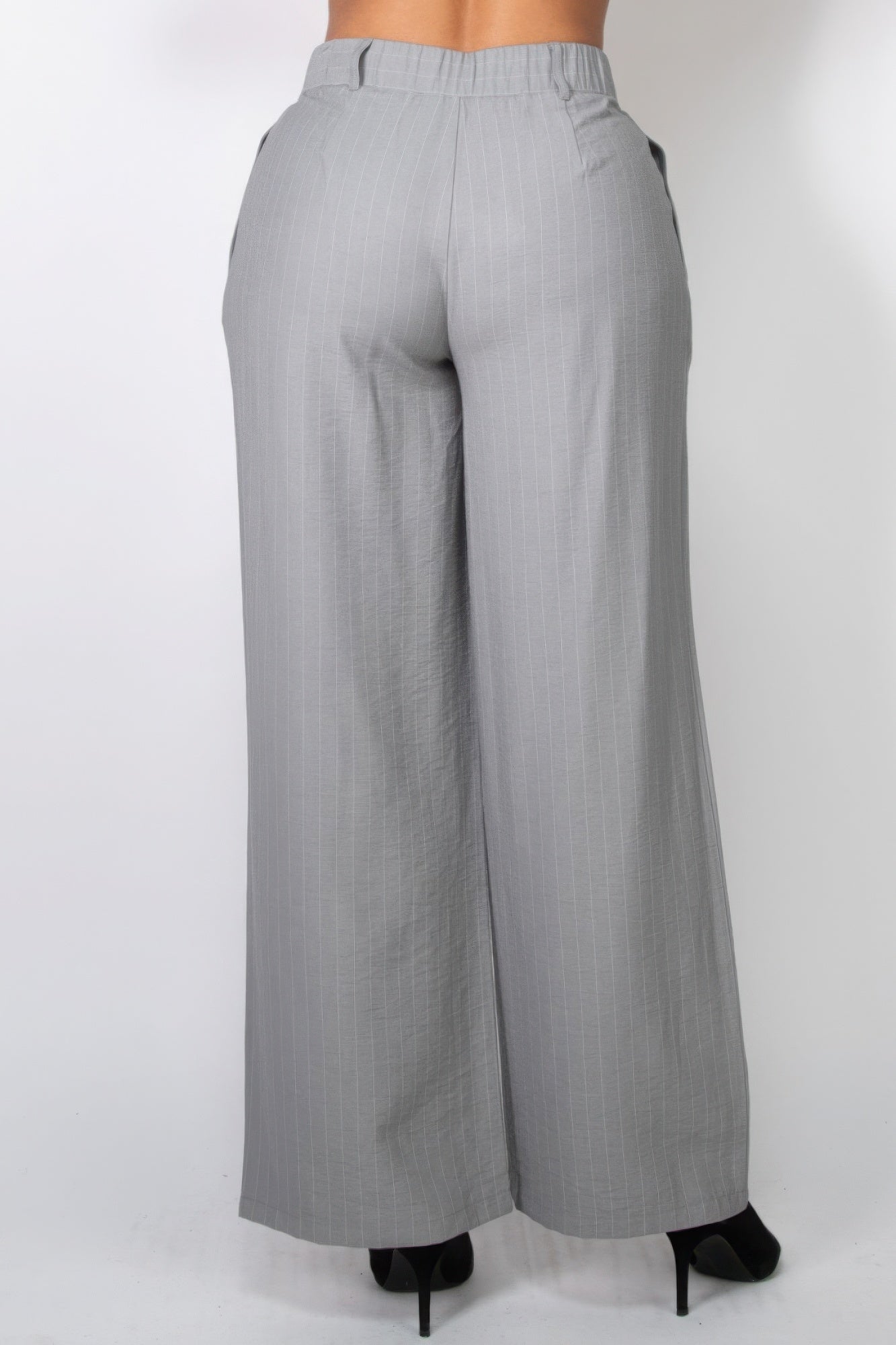 High - rise Stripe Wide Leg Pants - Flip Flop Dynasty