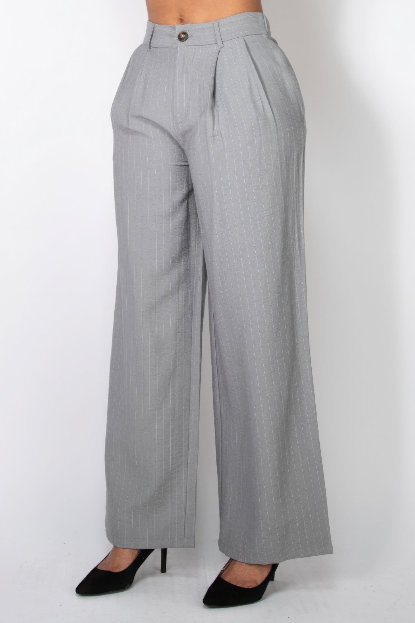 High - rise Stripe Wide Leg Pants - Flip Flop Dynasty