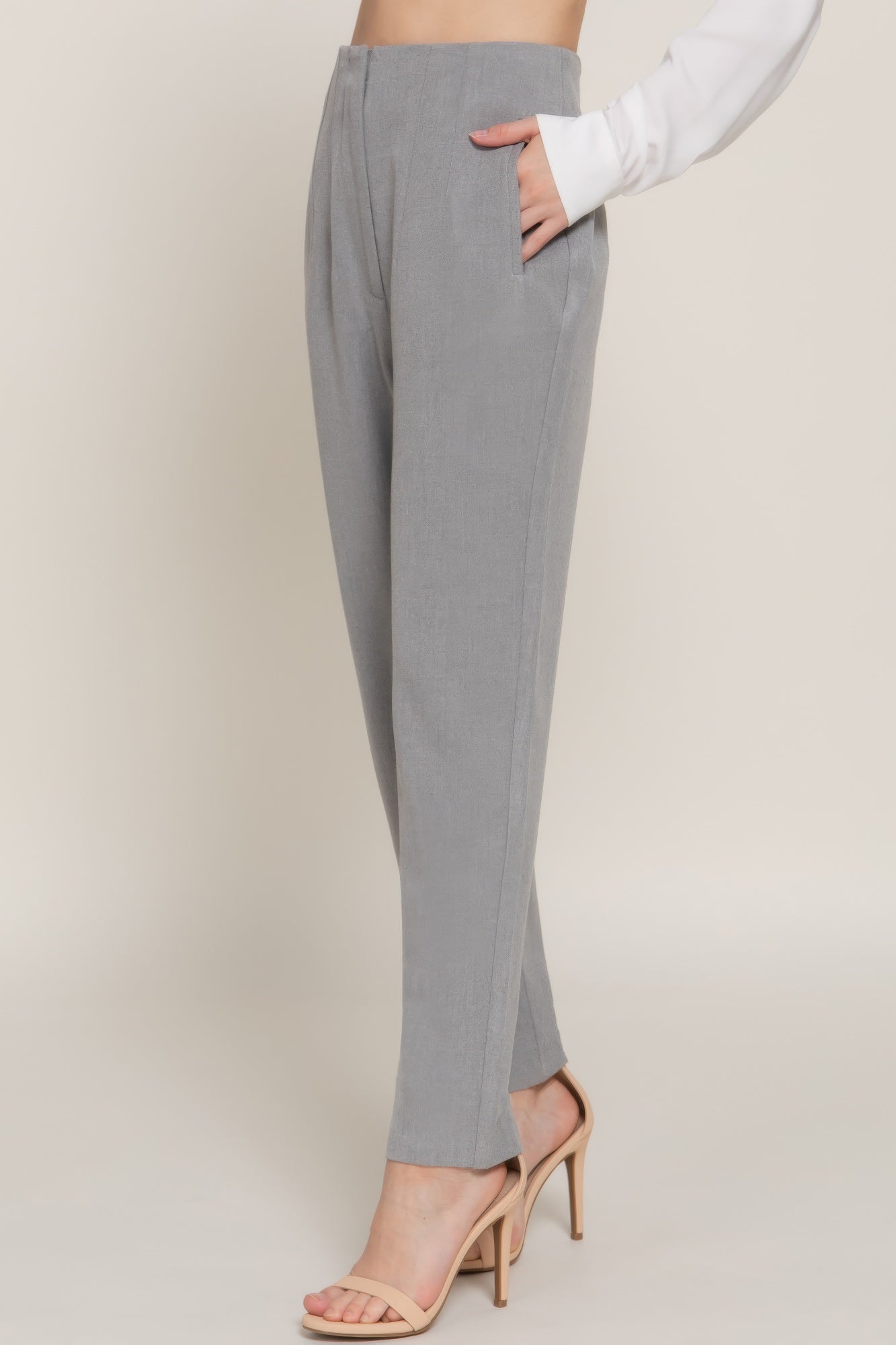 High Waist Pintuck Detail Long Pants - Flip Flop Dynasty