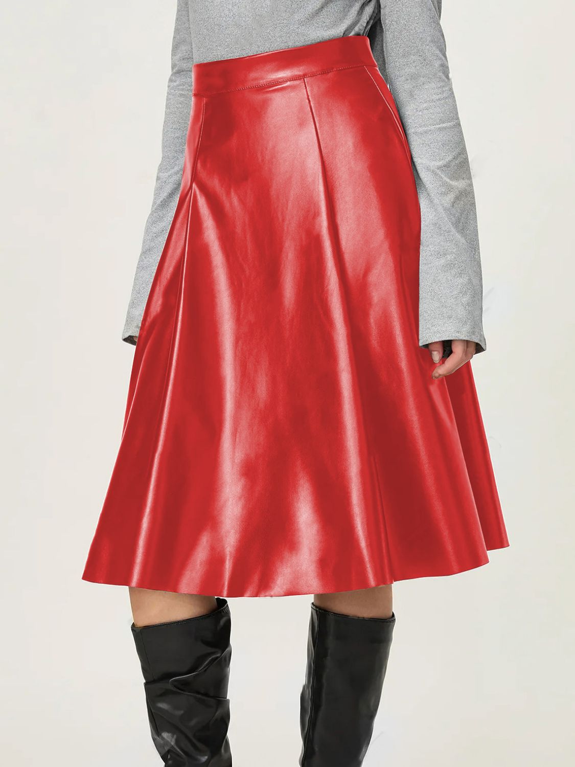 High Waist Skirt with Zipper - Flip Flop Dynasty