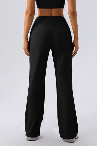 High Waist Straight Active Pants - Flip Flop Dynasty