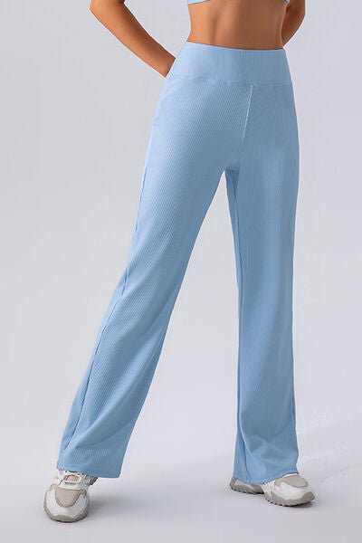 High Waist Straight Active Pants - Flip Flop Dynasty