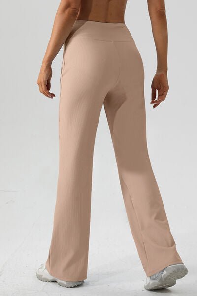 High Waist Straight Active Pants - Flip Flop Dynasty