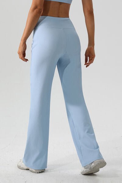 High Waist Straight Active Pants - Flip Flop Dynasty