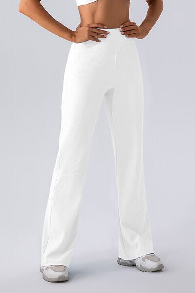 High Waist Straight Active Pants - Flip Flop Dynasty