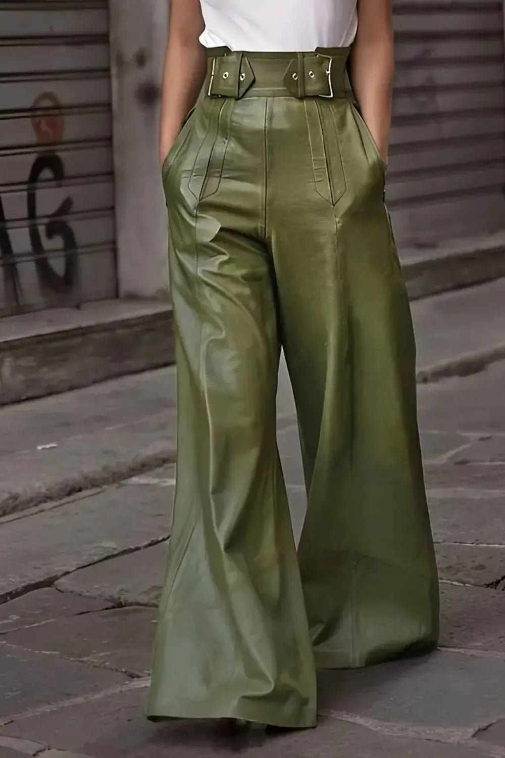 High Waist Wide Flare Pants - Flip Flop Dynasty