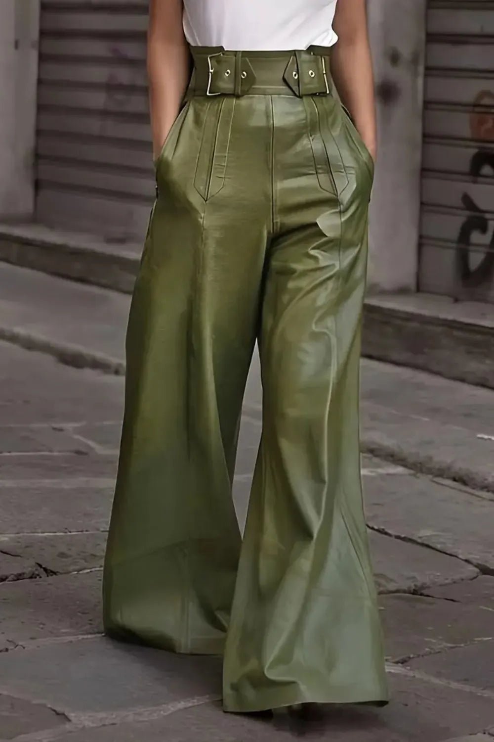 High Waist Wide Flare Pants - Flip Flop Dynasty