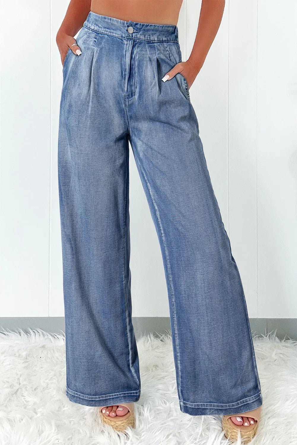 High Waist Wide Leg Jeans - Flip Flop Dynasty
