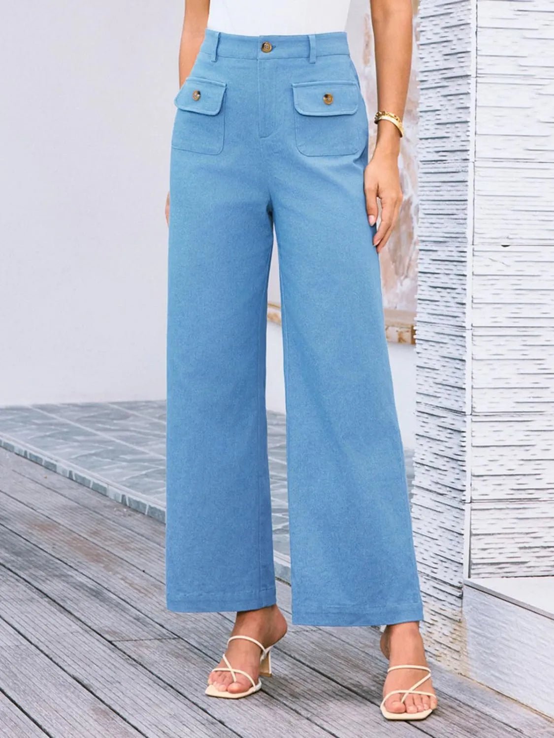 High Waist Wide Leg Pants - Flip Flop Dynasty