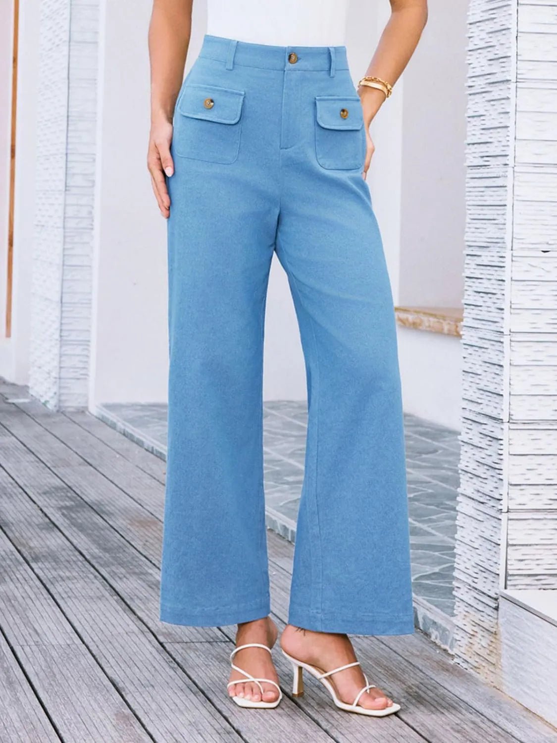 High Waist Wide Leg Pants - Flip Flop Dynasty