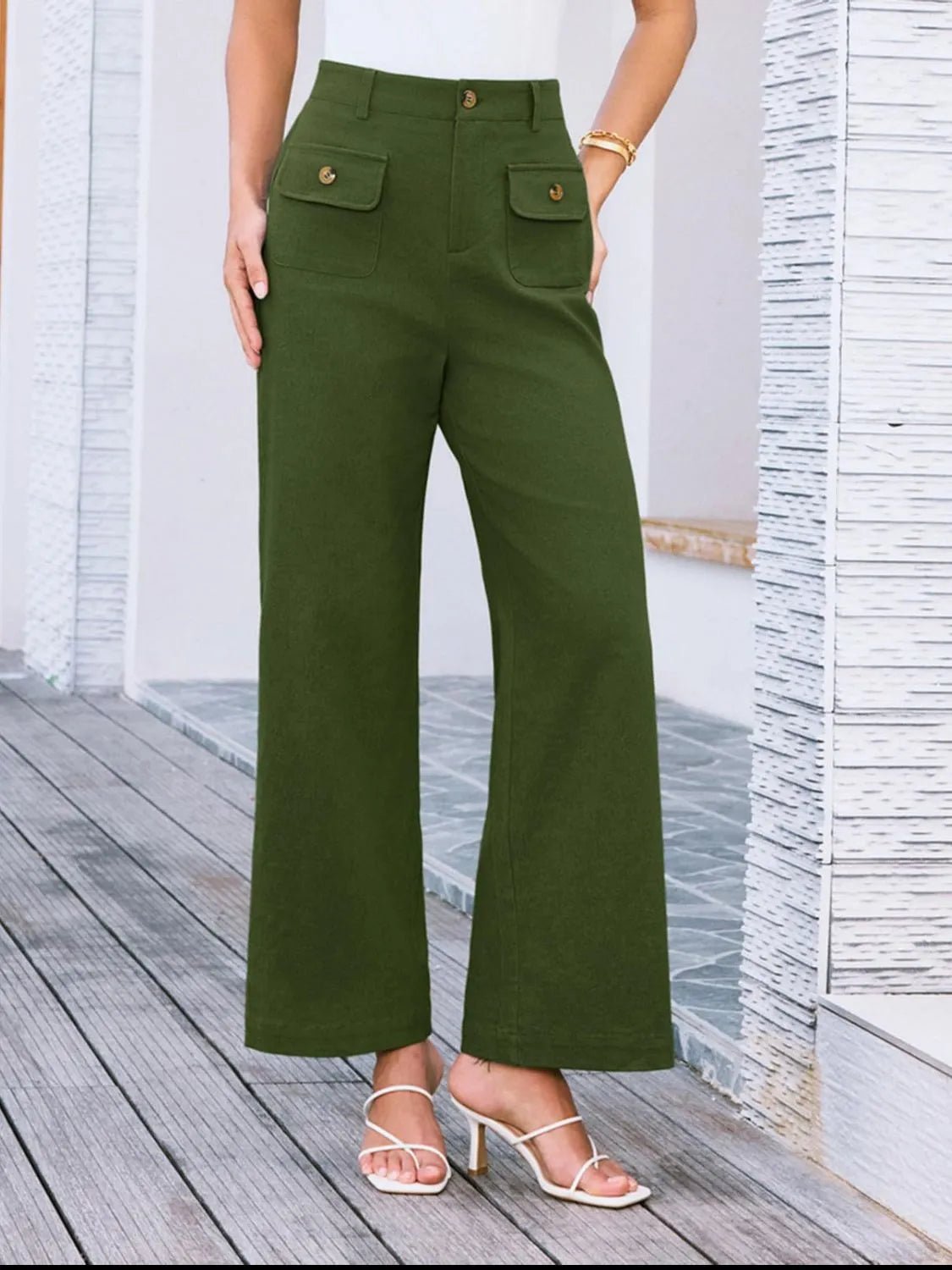 High Waist Wide Leg Pants - Flip Flop Dynasty