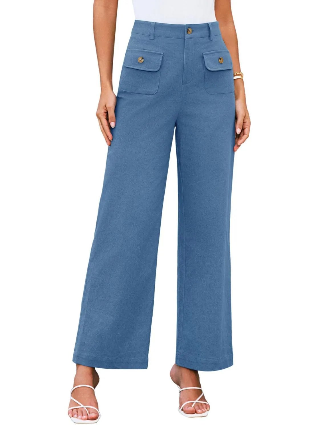 High Waist Wide Leg Pants - Flip Flop Dynasty