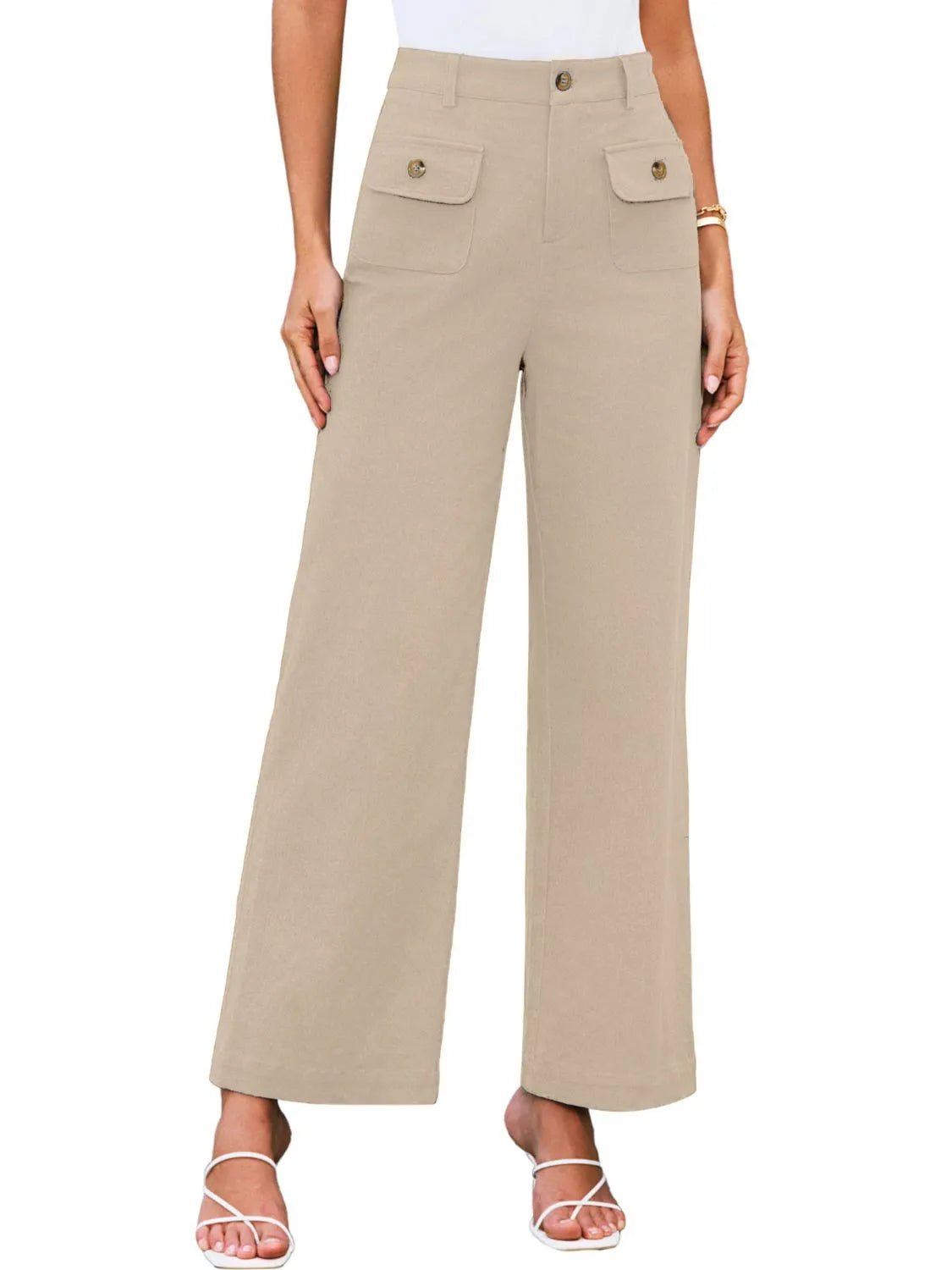 High Waist Wide Leg Pants - Flip Flop Dynasty