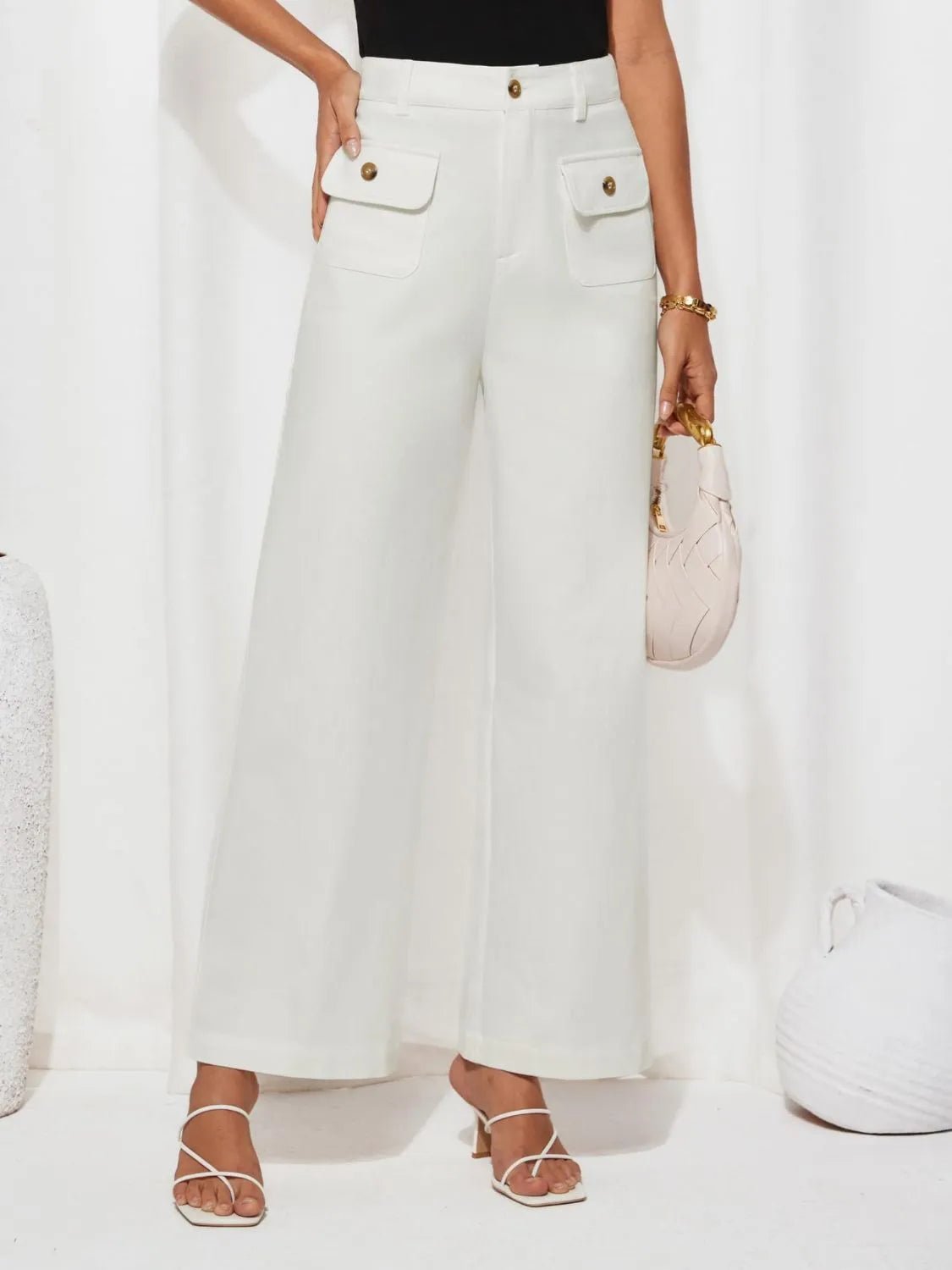 High Waist Wide Leg Pants - Flip Flop Dynasty