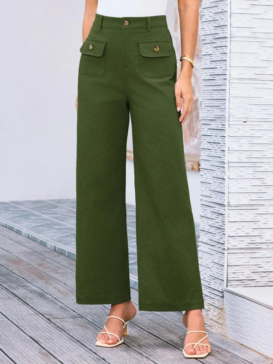 High Waist Wide Leg Pants - Flip Flop Dynasty