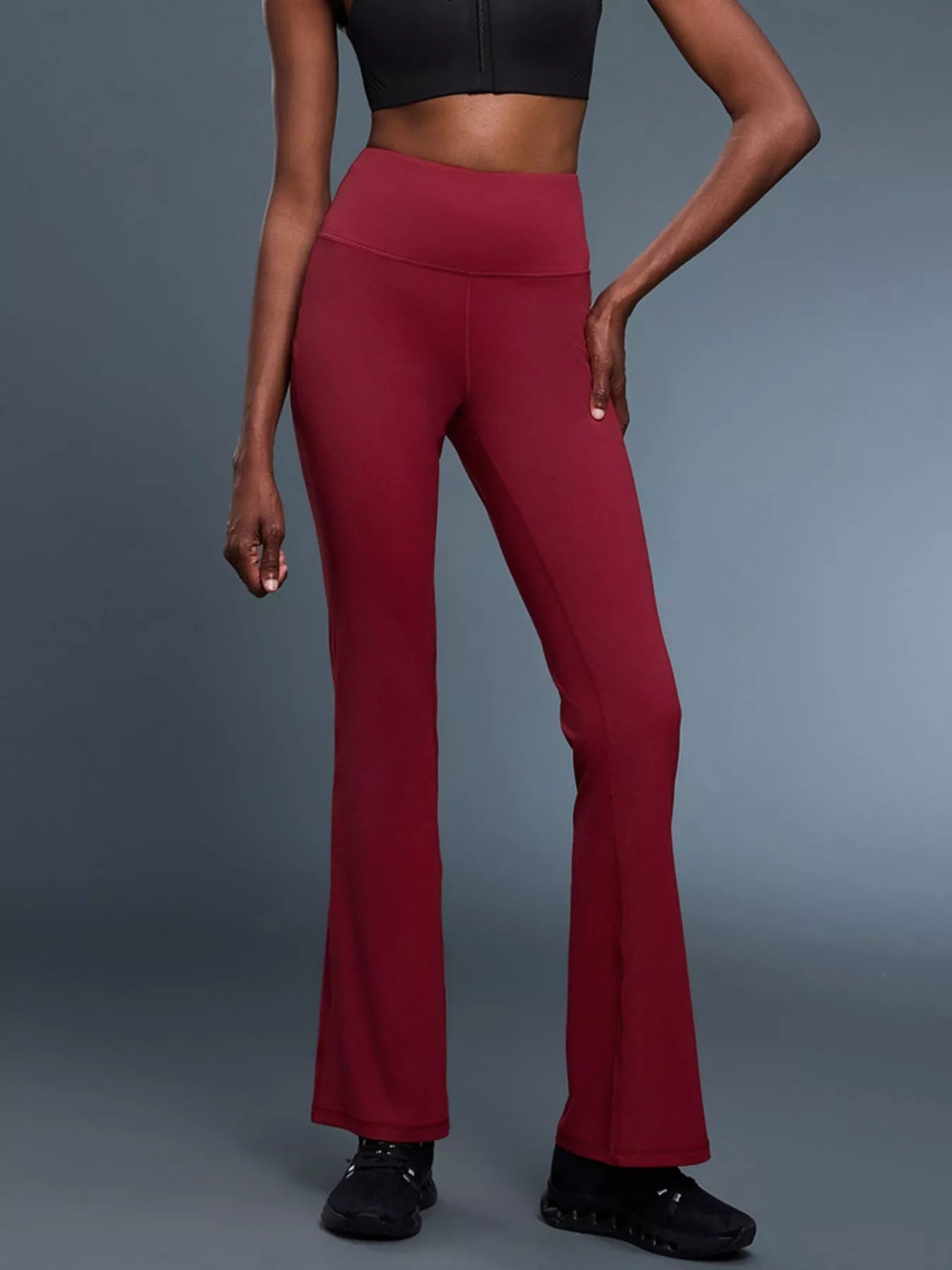 High - Waisted Flare Active Pants - Flip Flop Dynasty