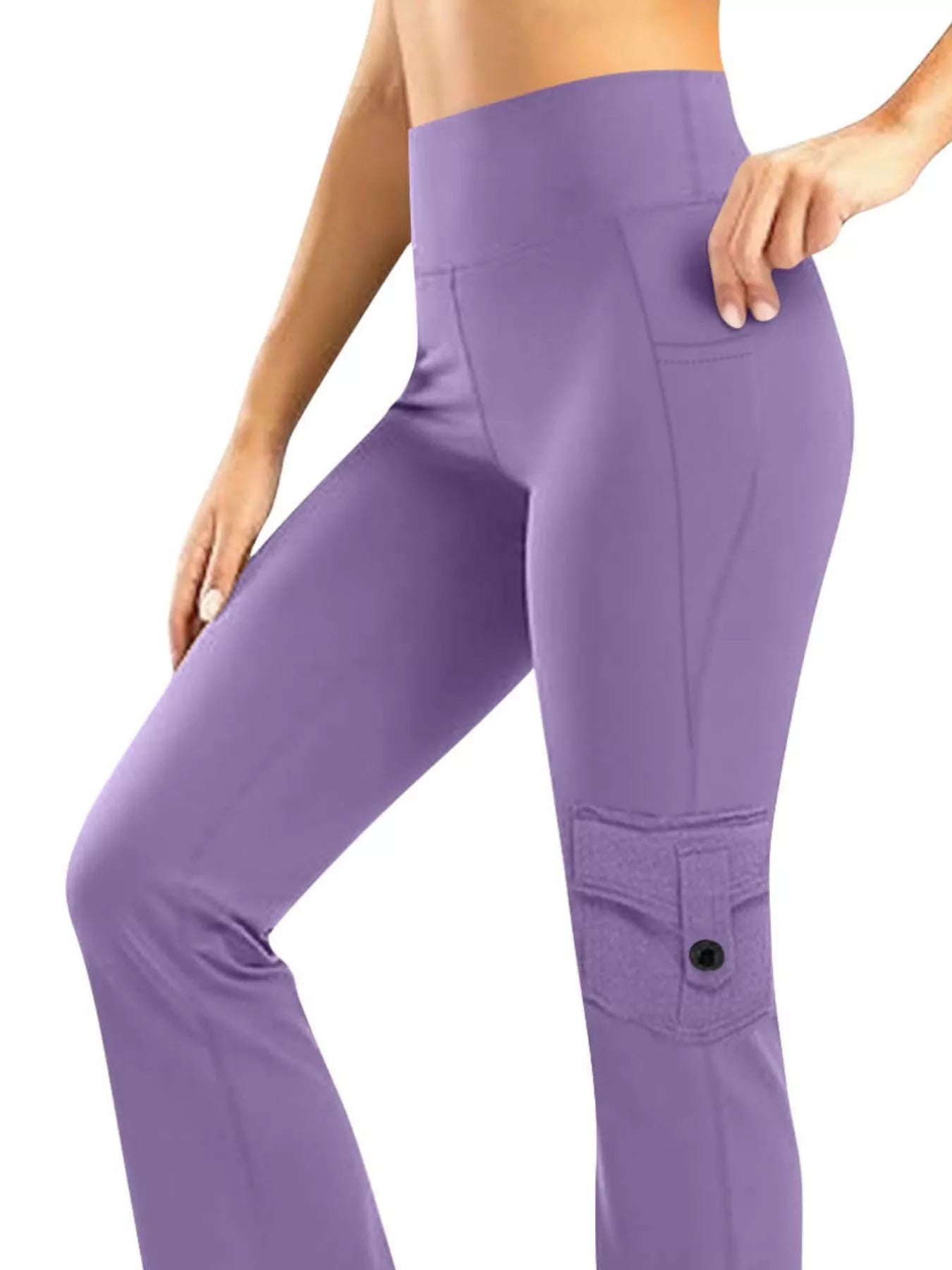 High - Waisted Yoga Pants with Pockets - Flip Flop Dynasty