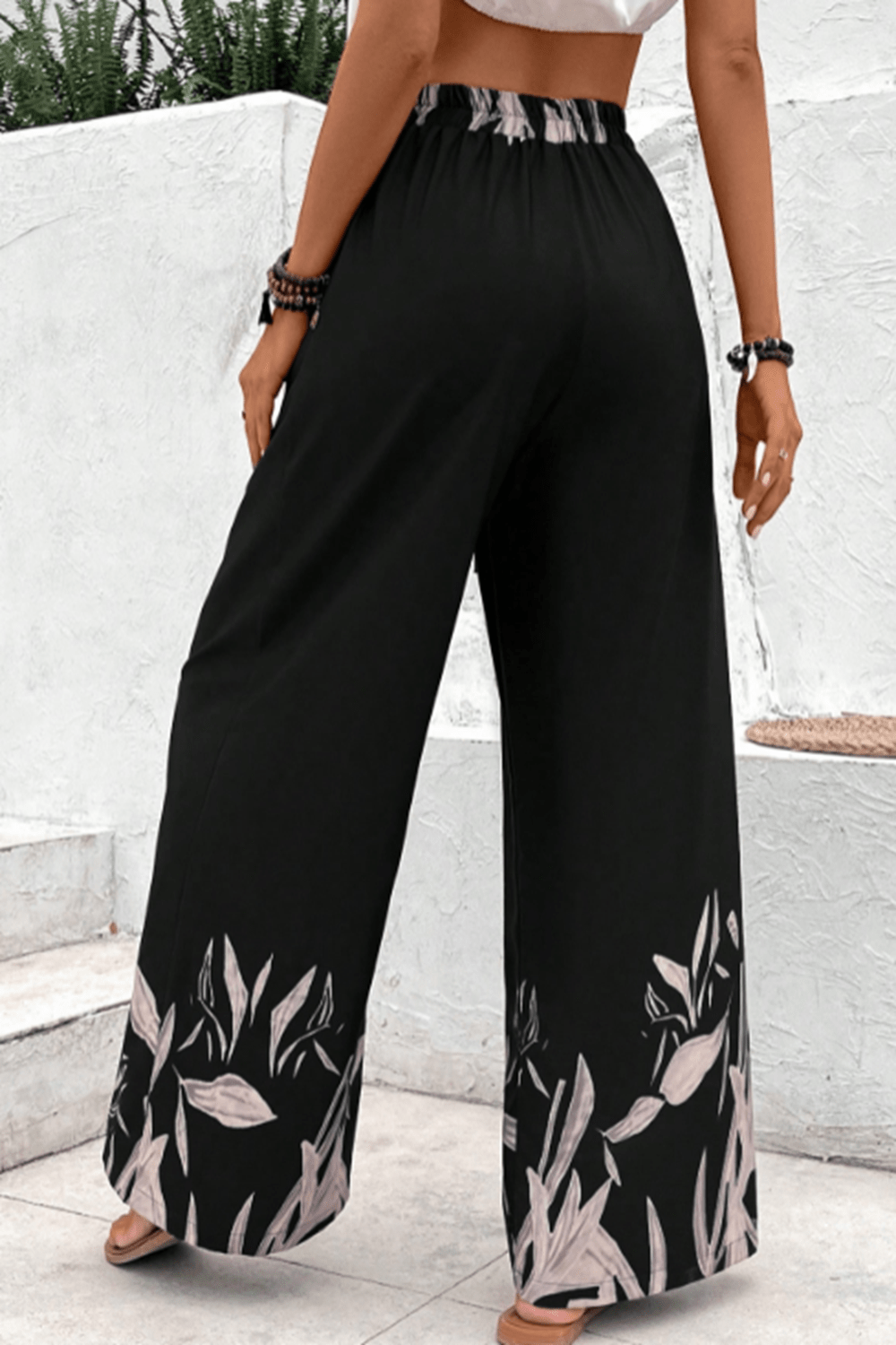 Honey Drawstring High Waist Relax Fit Long Pants - Flip Flop Dynasty