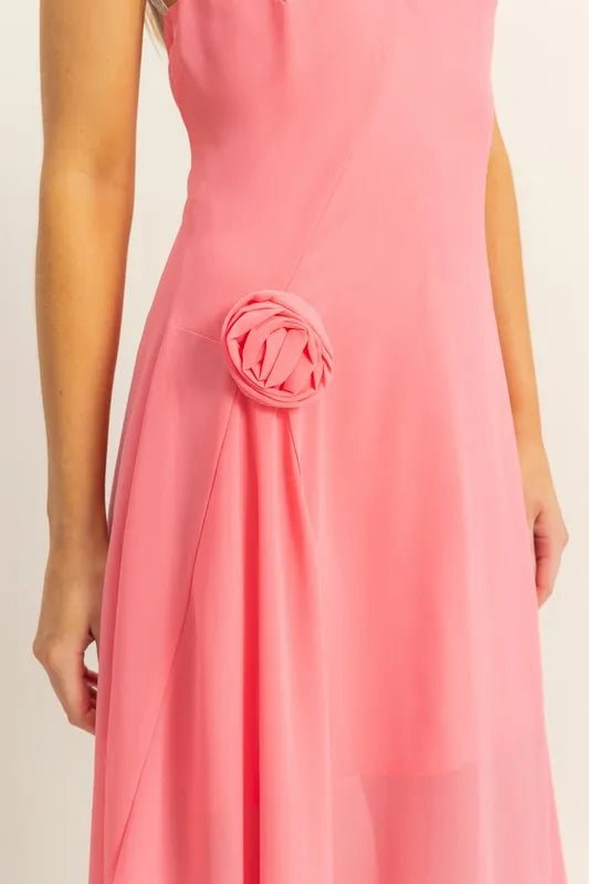 HYFVE Chiffon Halter Asymmetrical Hem Dress - Flip Flop Dynasty