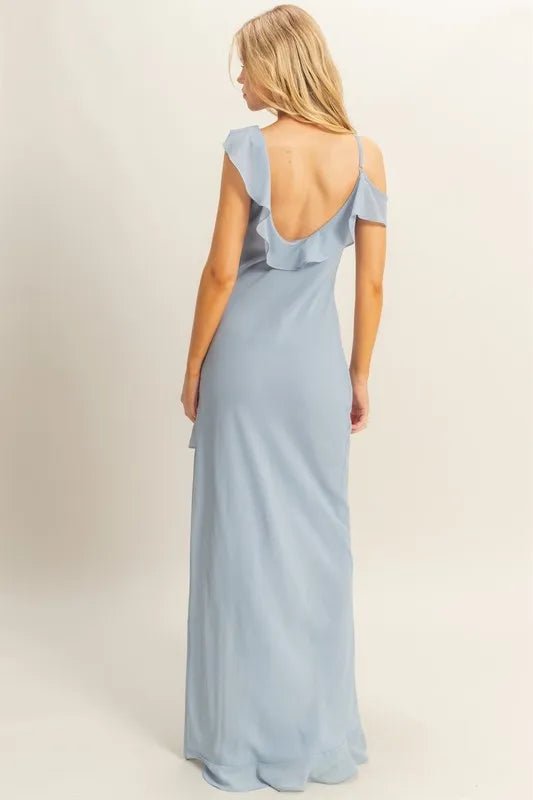 HYFVE Chiffon Ruffle Trim Midi Dress - Flip Flop Dynasty