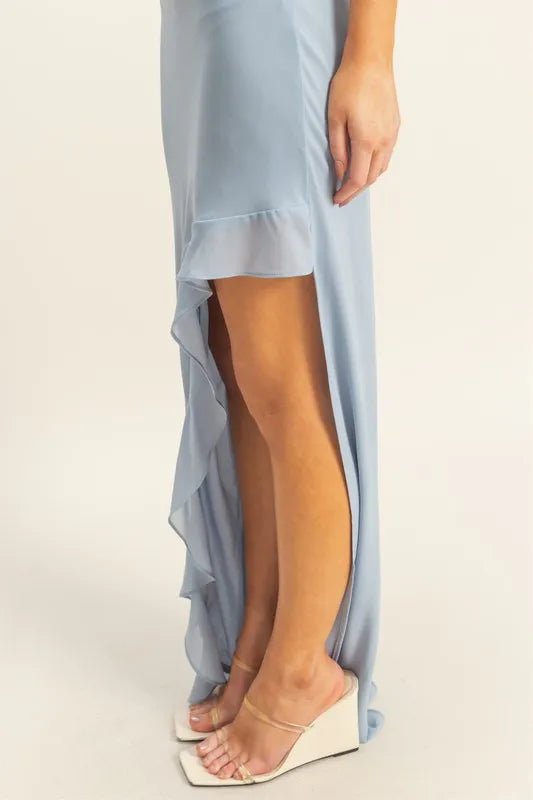 HYFVE Chiffon Ruffle Trim Midi Dress - Flip Flop Dynasty