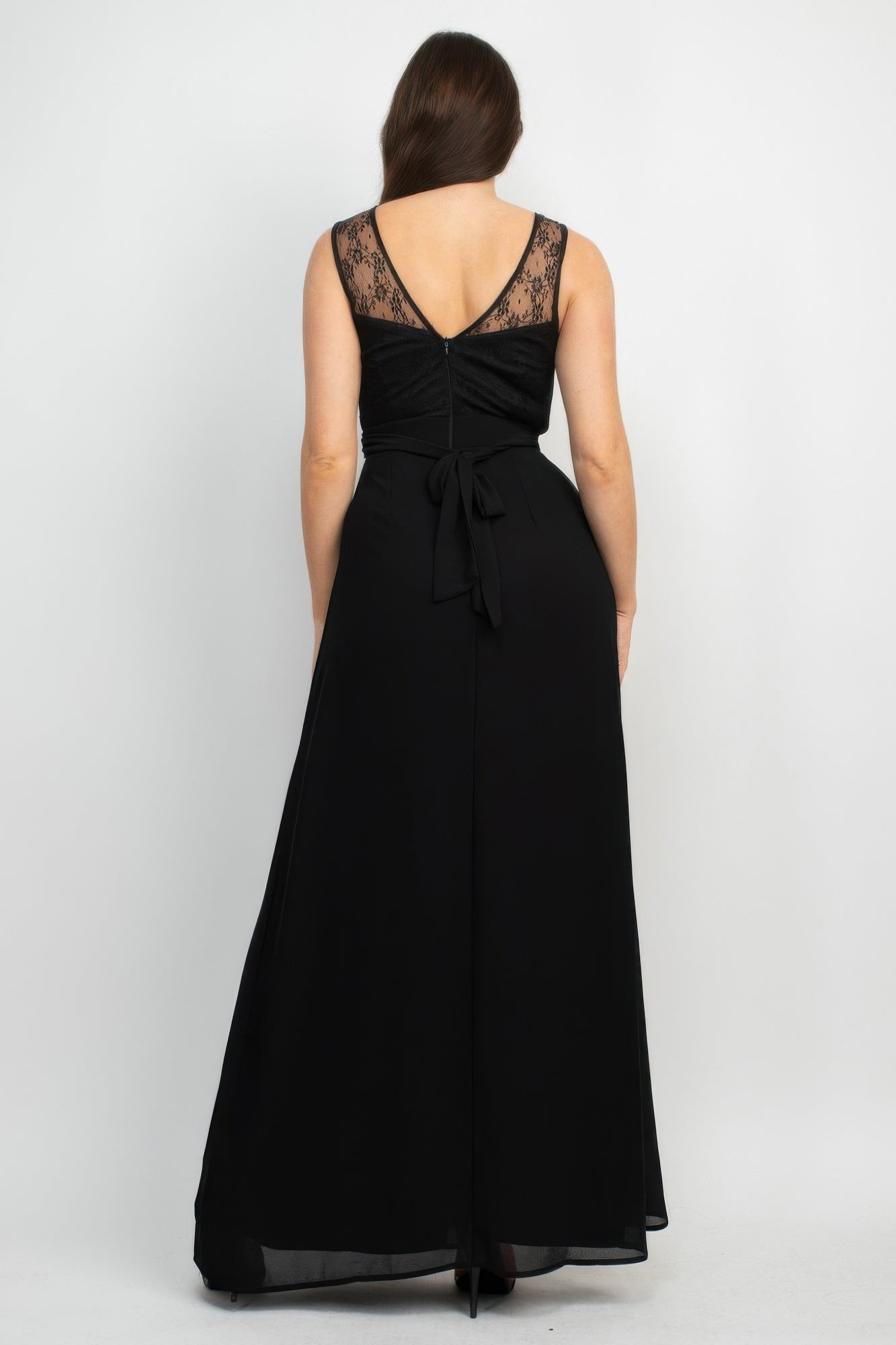 Jewel Waist - tie Lace Maxi Dress - Flip Flop Dynasty