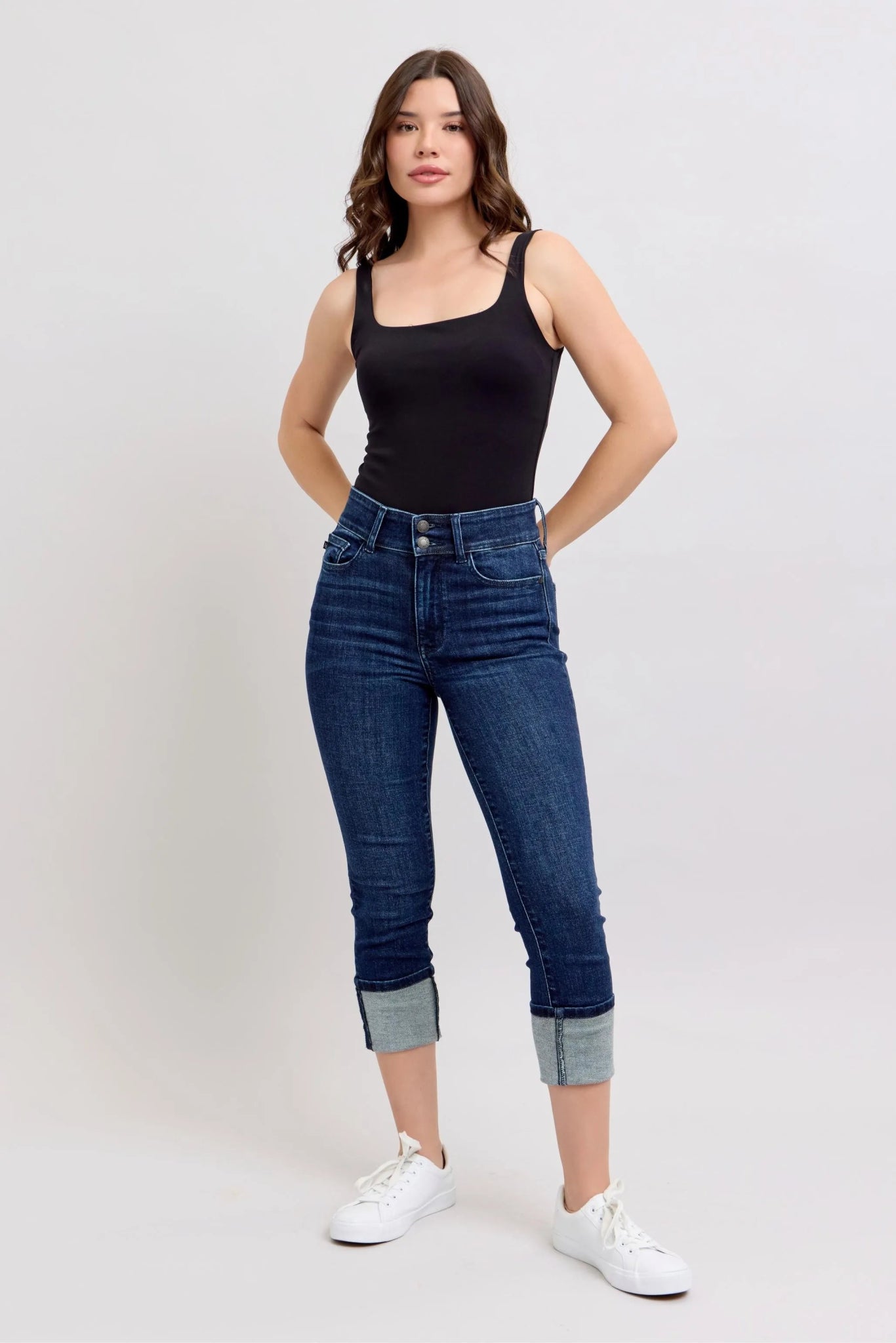 Judy Blue High - Waist Double Waist Band Skinny Jeans - Flip Flop Dynasty
