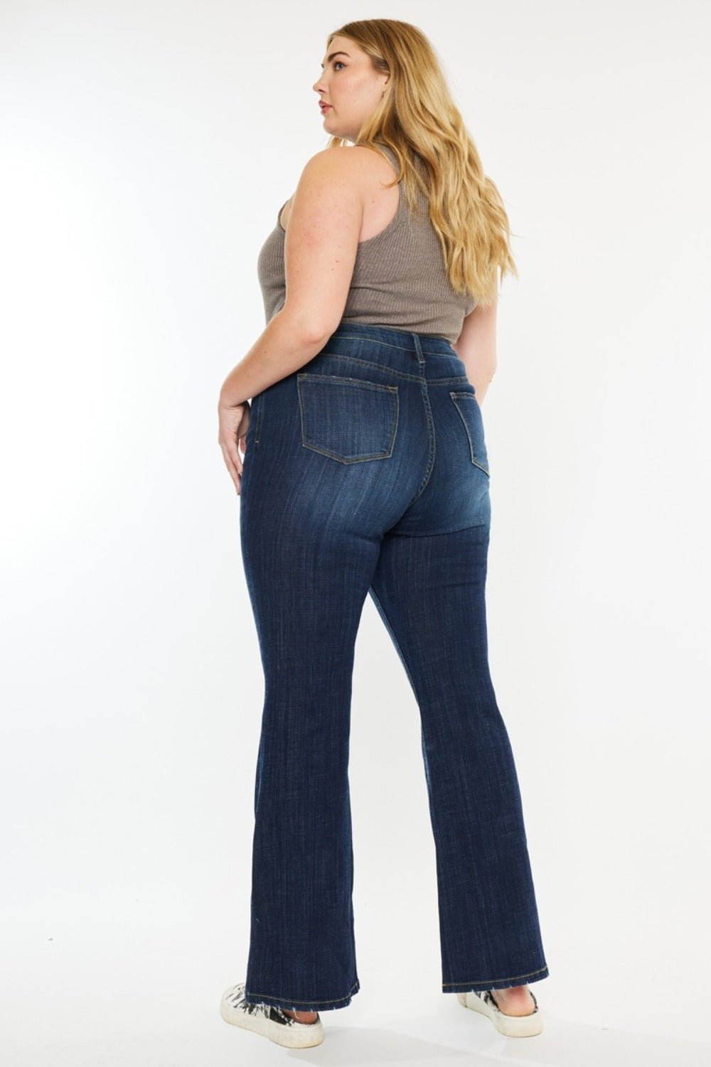 Kancan Full Size Mid Rise Flare Jeans - Flip Flop Dynasty