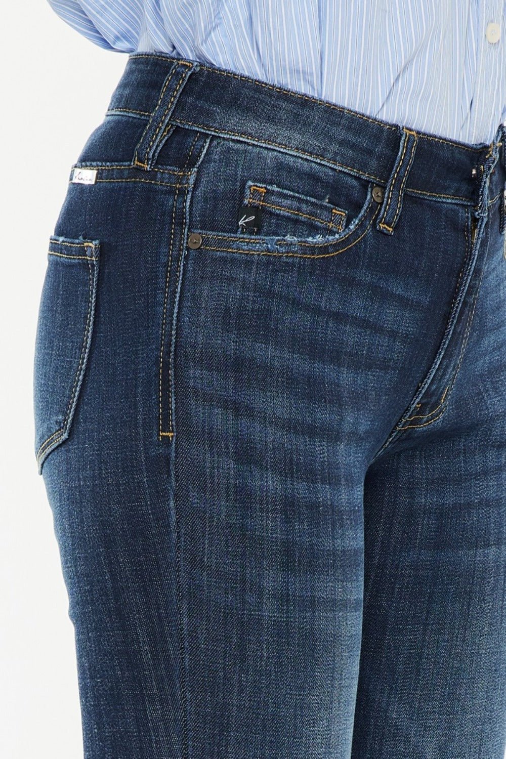 Kancan Full Size Mid Rise Flare Jeans - Flip Flop Dynasty