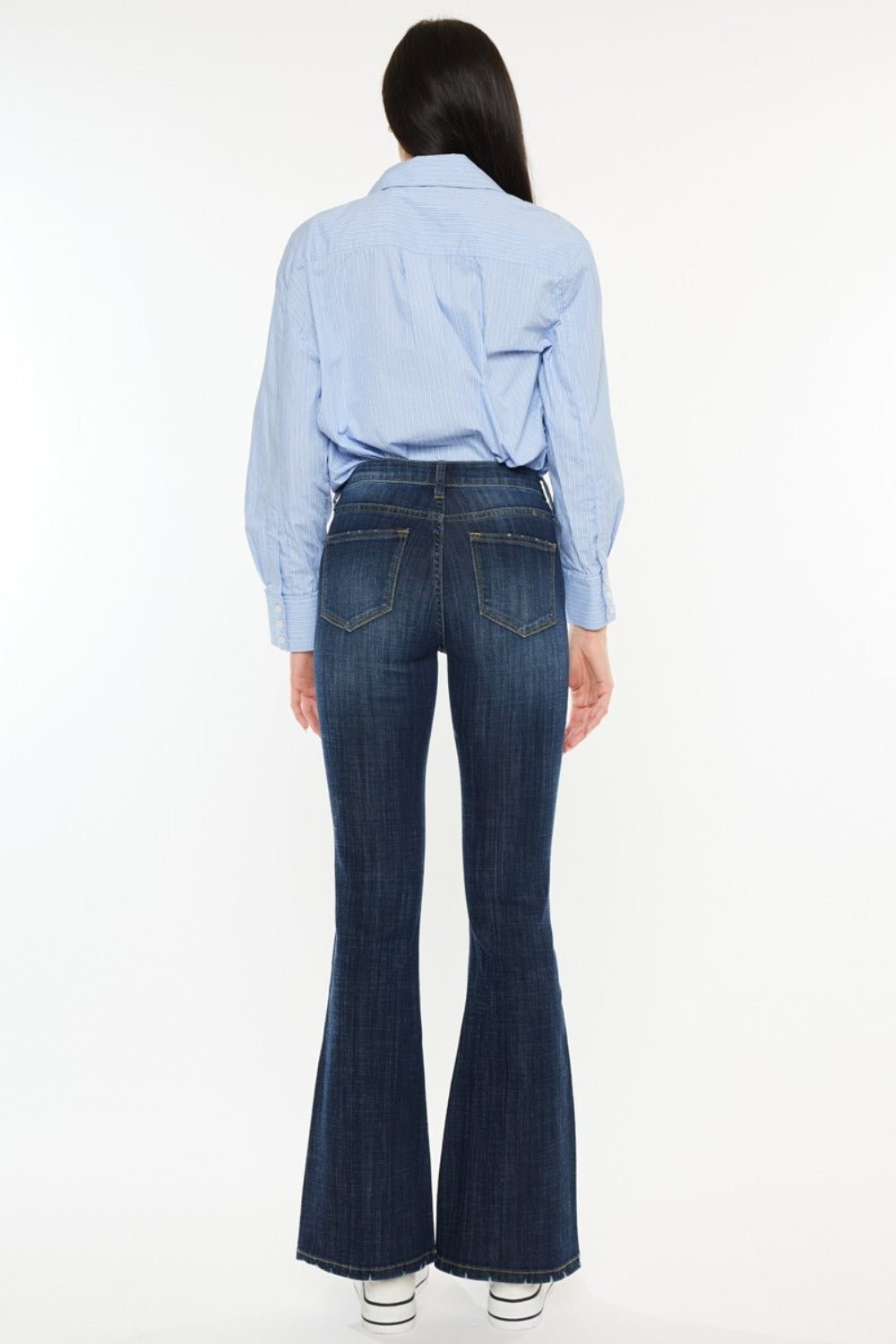 Kancan Full Size Mid Rise Flare Jeans - Flip Flop Dynasty