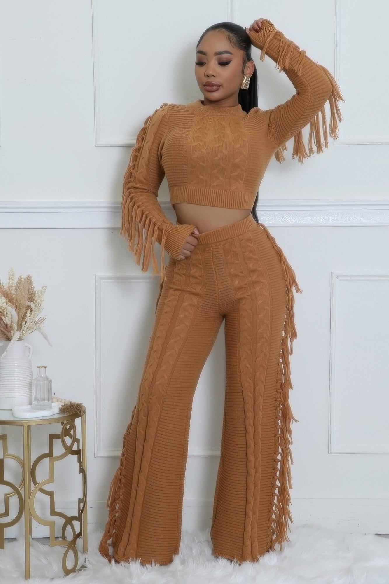 Knitted Stretch Pant Set - Flip Flop Dynasty