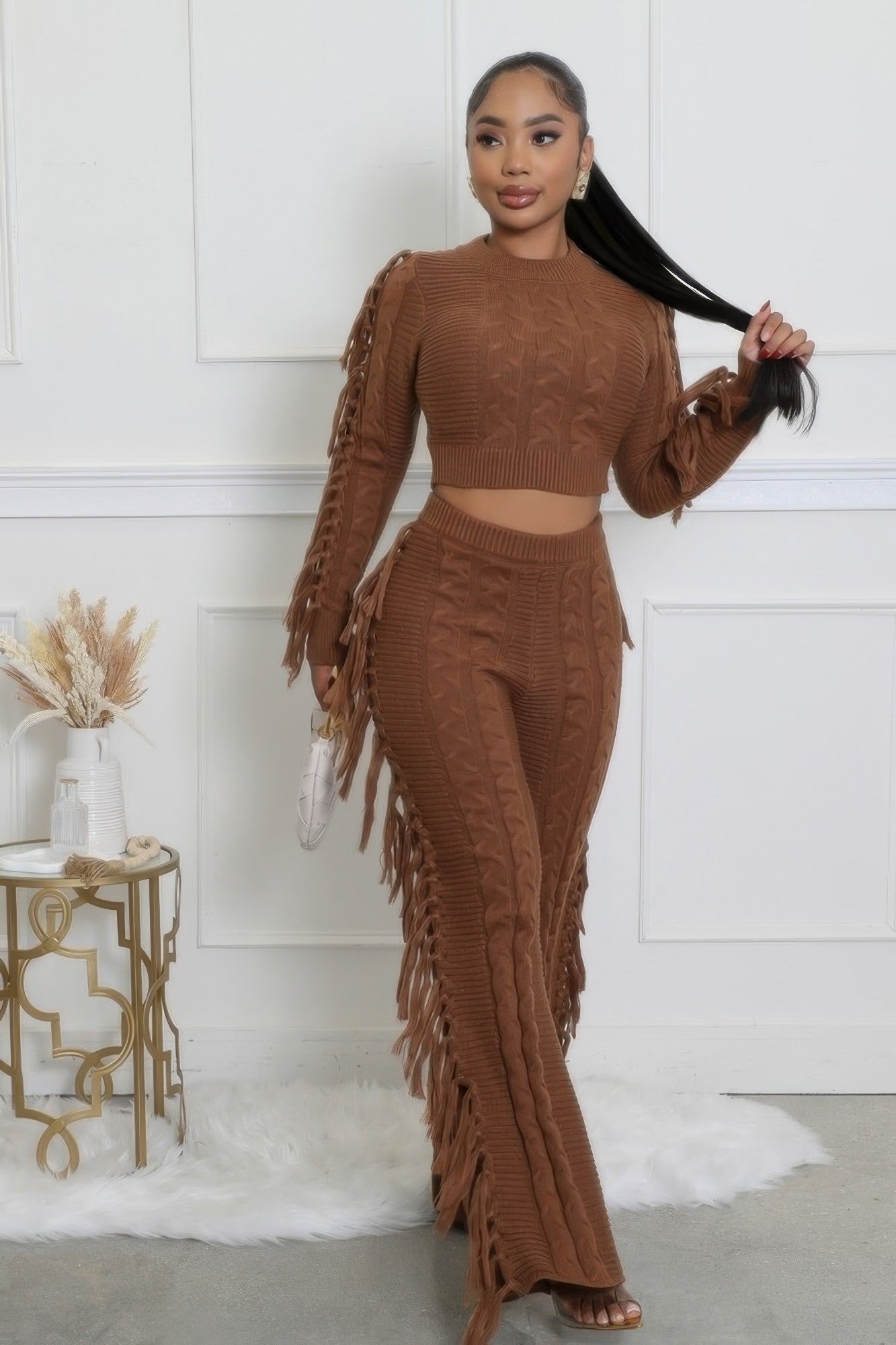 Knitted Stretch Pant Set - Flip Flop Dynasty