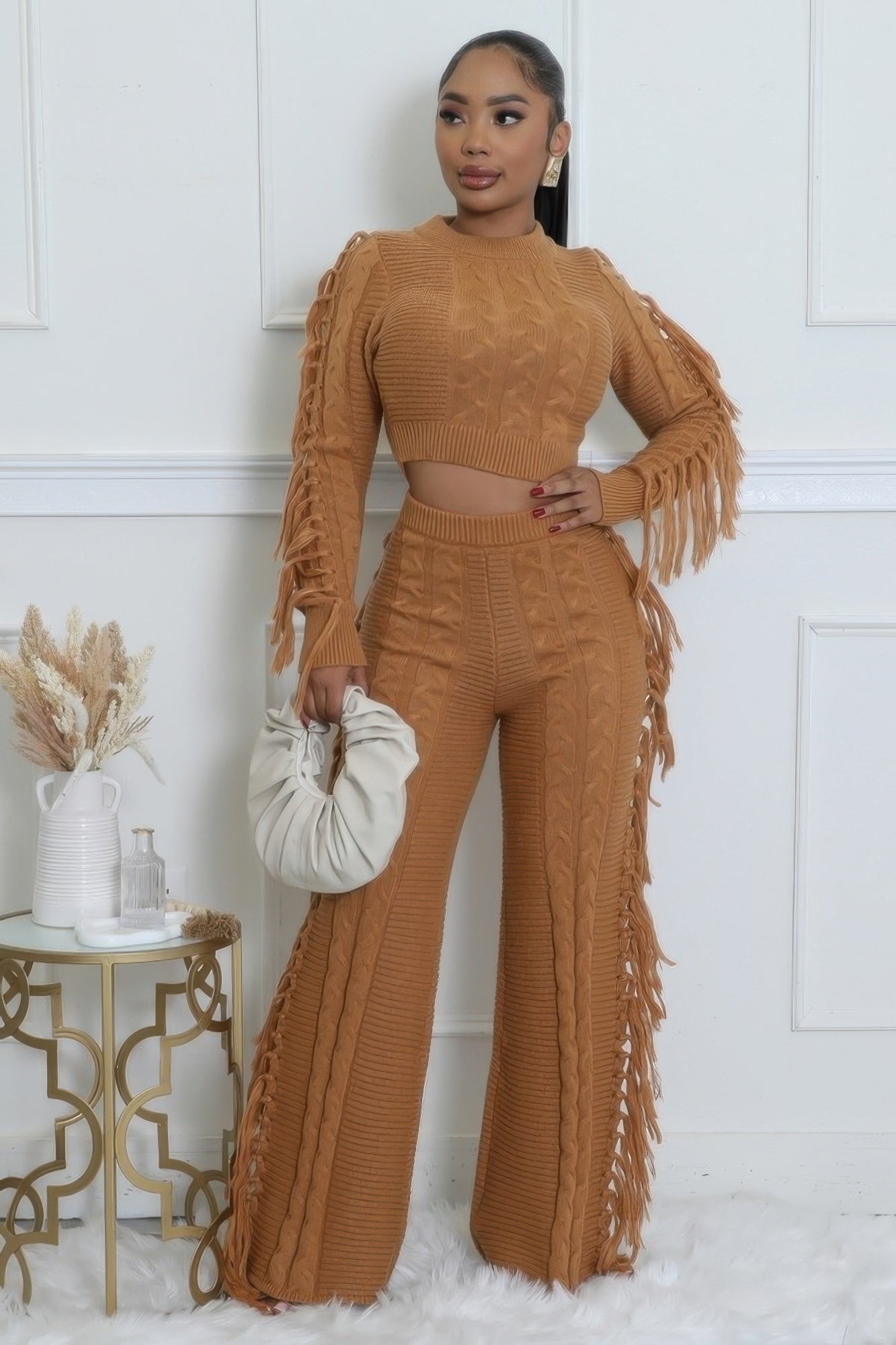 Knitted Stretch Pant Set - Flip Flop Dynasty