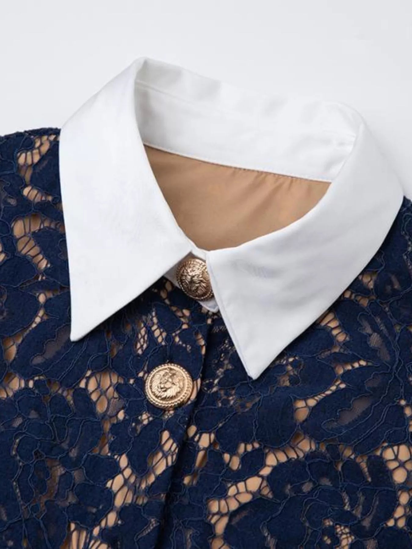 Lace Button-Down Midi Dress - Flip Flop Dynasty