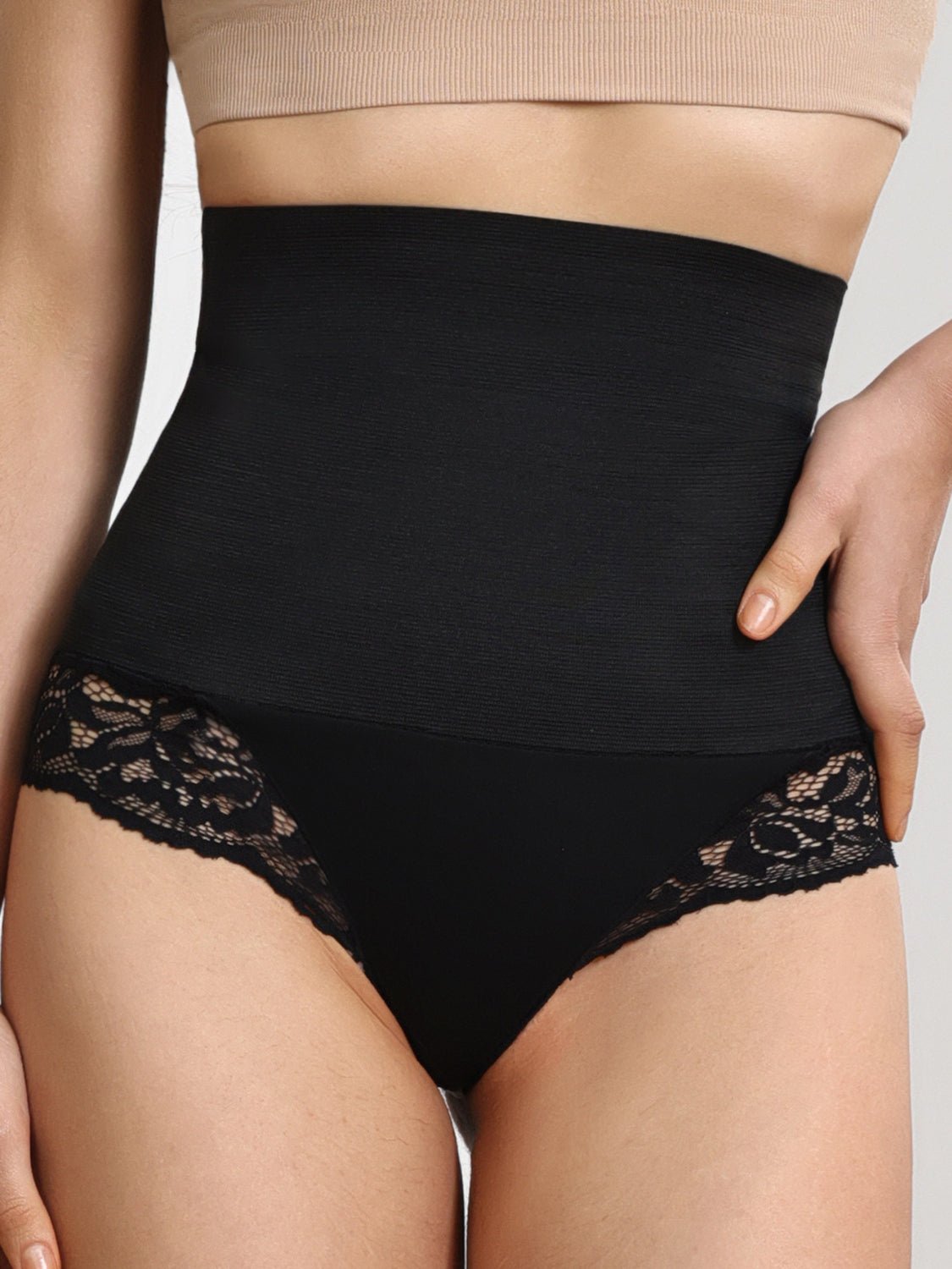 Lace Detail High Waist Shaping Panty - Flip Flop Dynasty