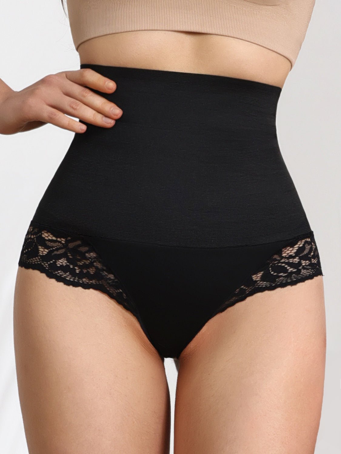 Lace Detail High Waist Shaping Panty - Flip Flop Dynasty
