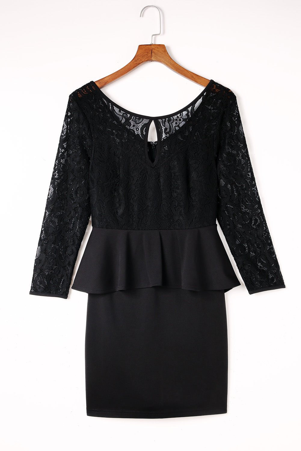 Lace Detail Long Sleeve Mini Dress - Flip Flop Dynasty