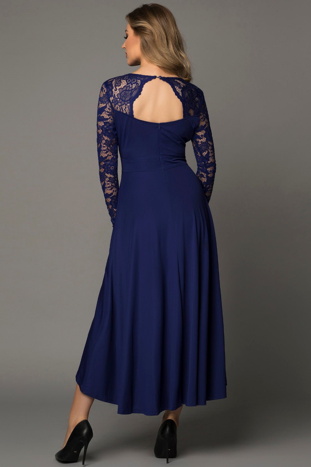 Lace High - Low V - Neck Dress - Flip Flop Dynasty