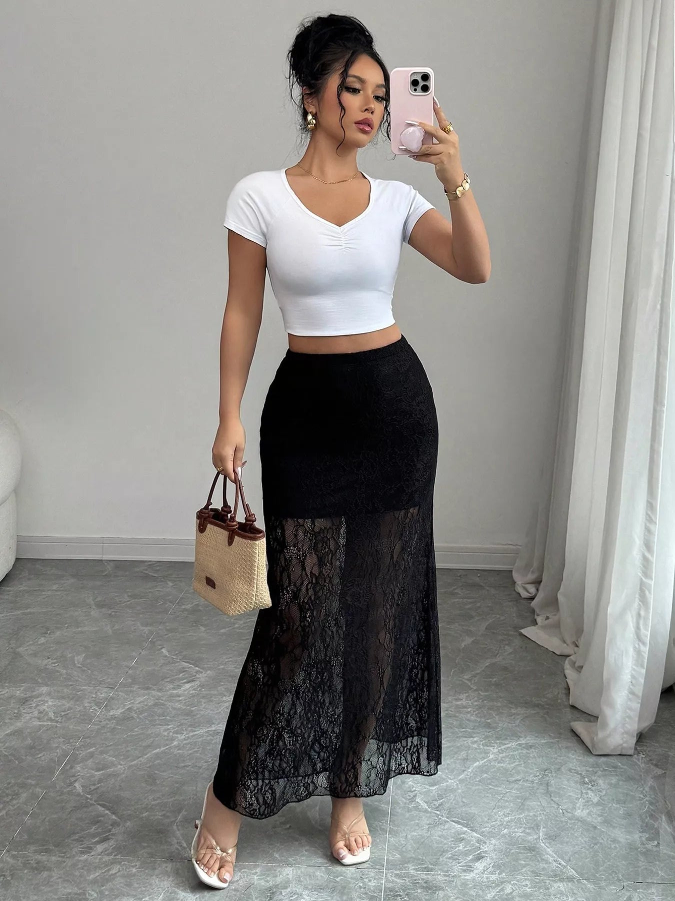 Lace Maxi Skirt - Flip Flop Dynasty