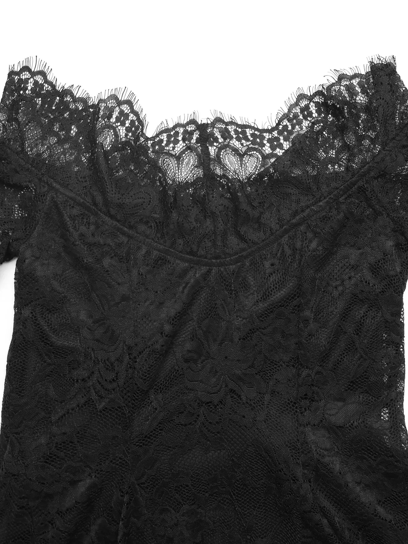 Lace Off Shoulder Mini Dress - Flip Flop Dynasty