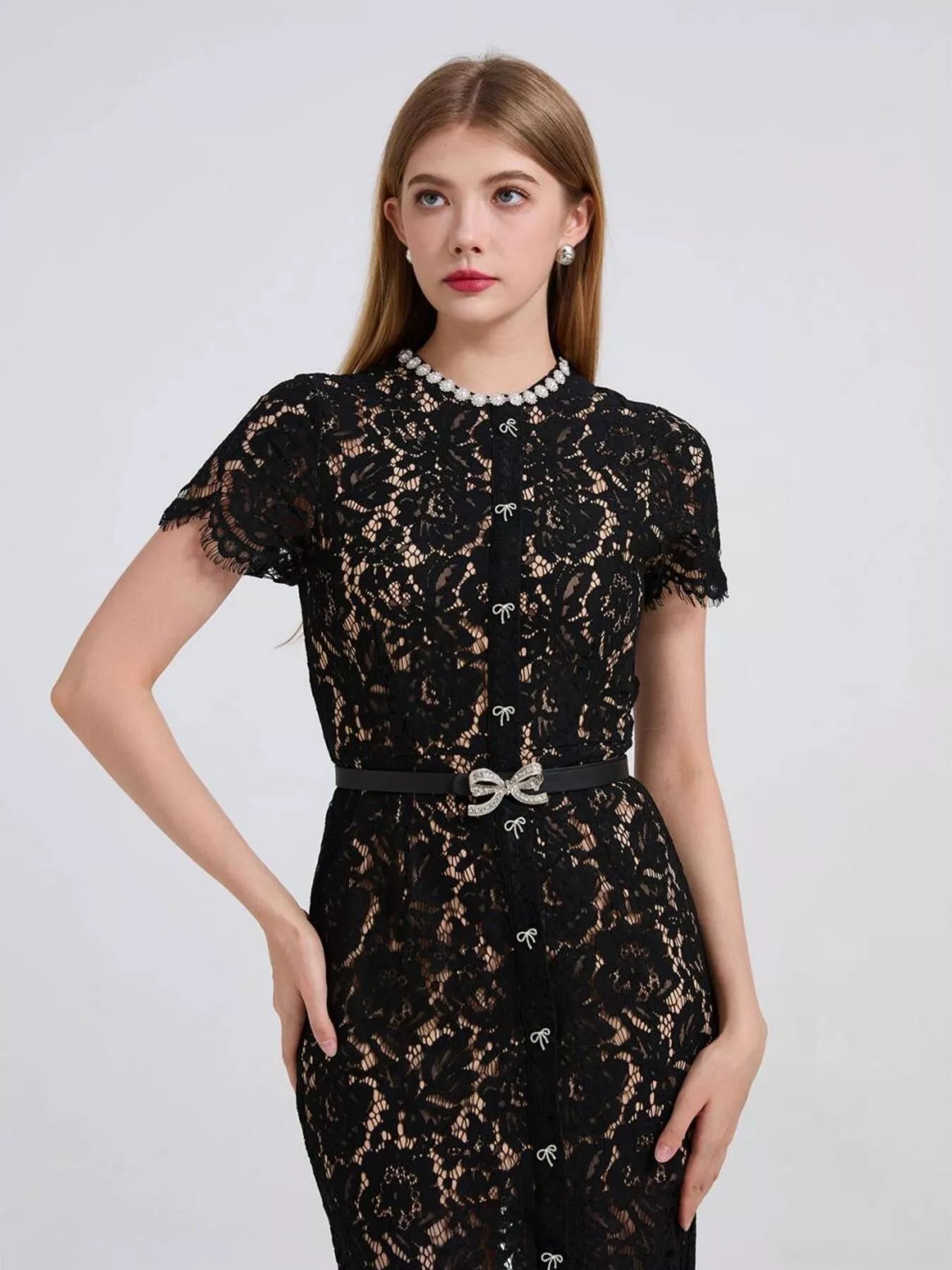 Lace Short Sleeve Mermaid Dress - Flip Flop Dynasty