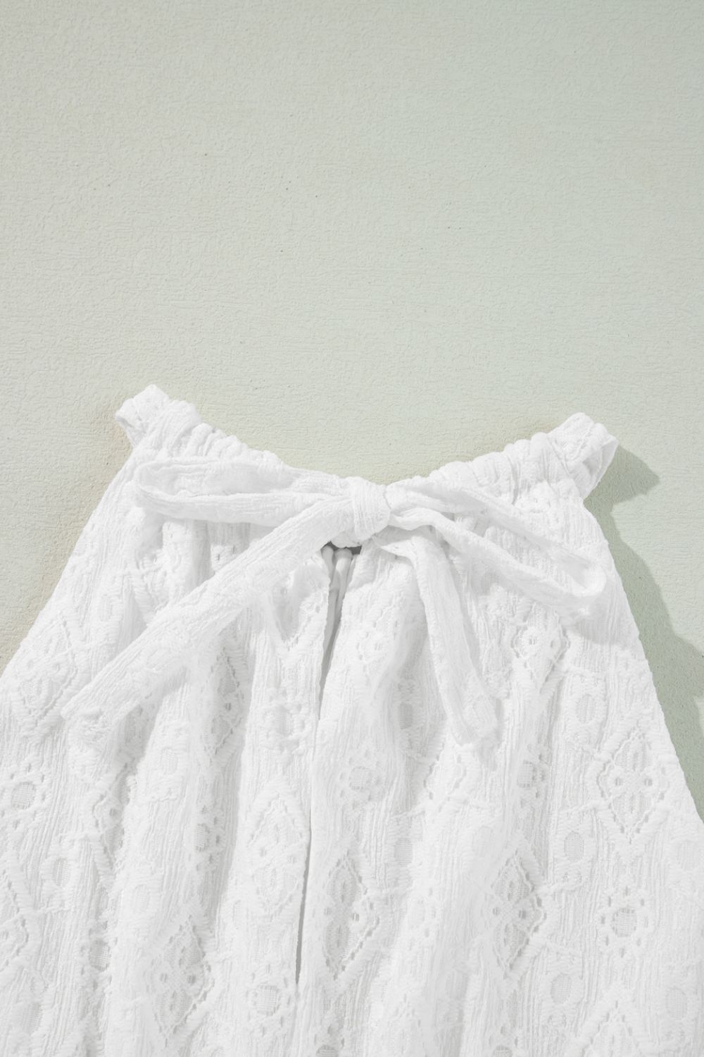 Lace Sleeveless Tied Waist Mini Dress - Flip Flop Dynasty