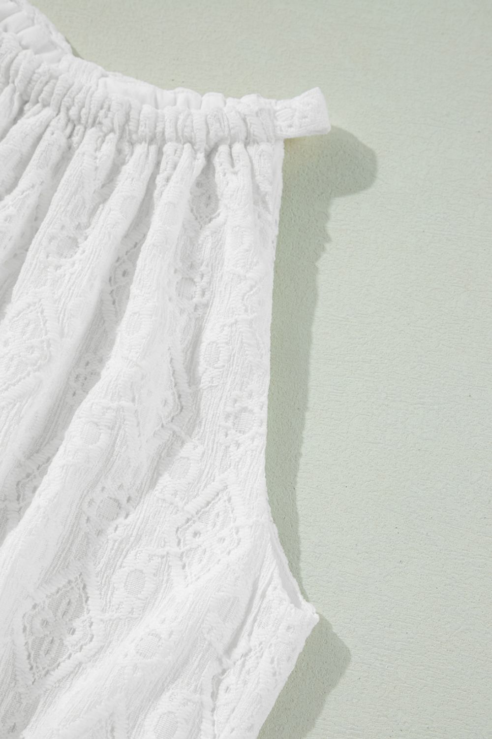 Lace Sleeveless Tied Waist Mini Dress - Flip Flop Dynasty
