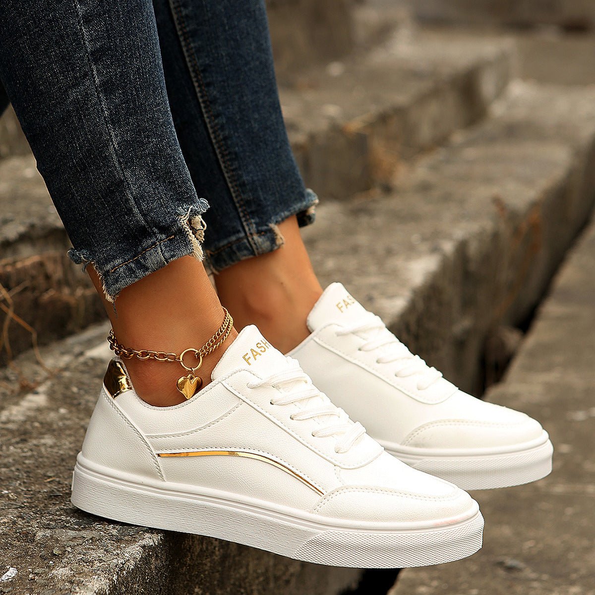 Lace Up Casual Sneakers - Flip Flop Dynasty