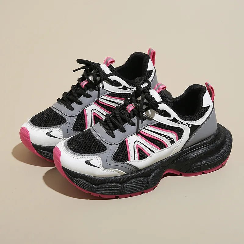 Lace - Up Platform Athletic Shoes - Flip Flop Dynasty