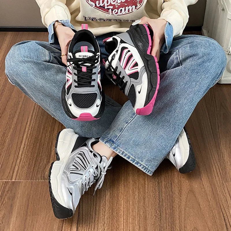 Lace - Up Platform Athletic Shoes - Flip Flop Dynasty