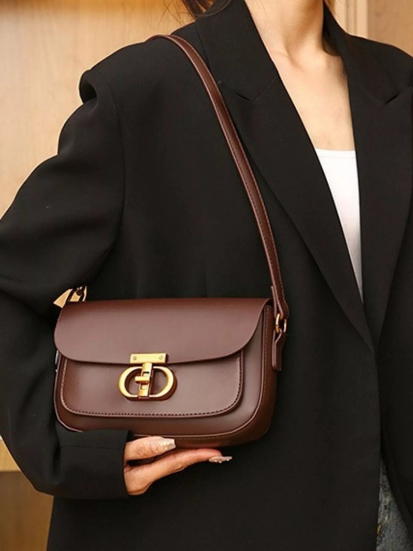 Leather Flap Shoulder Bag - Flip Flop Dynasty