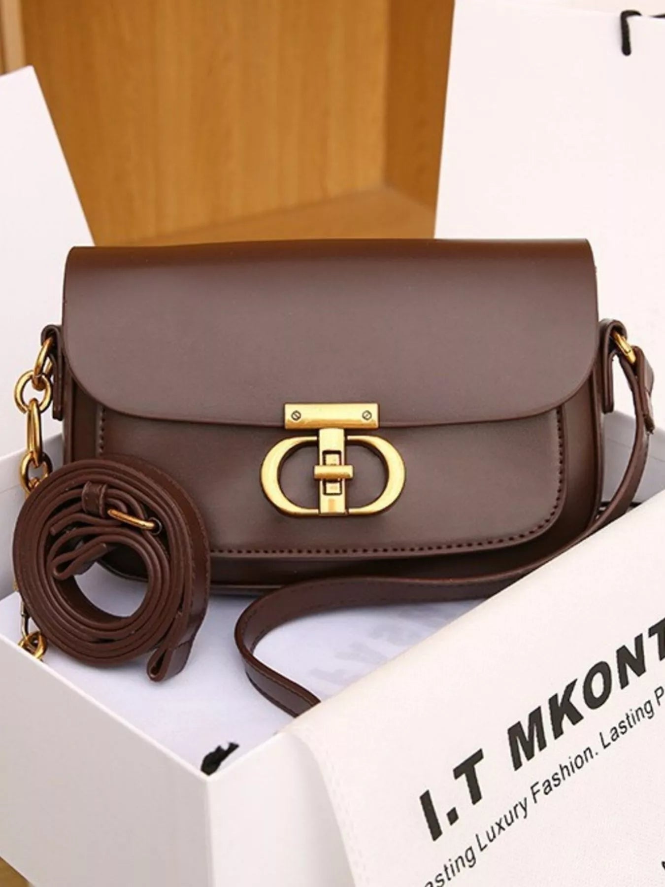 Leather Flap Shoulder Bag - Flip Flop Dynasty